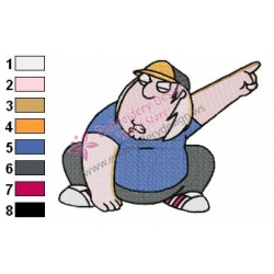 Evil Chris Griffin Family Guy Embroidery Design